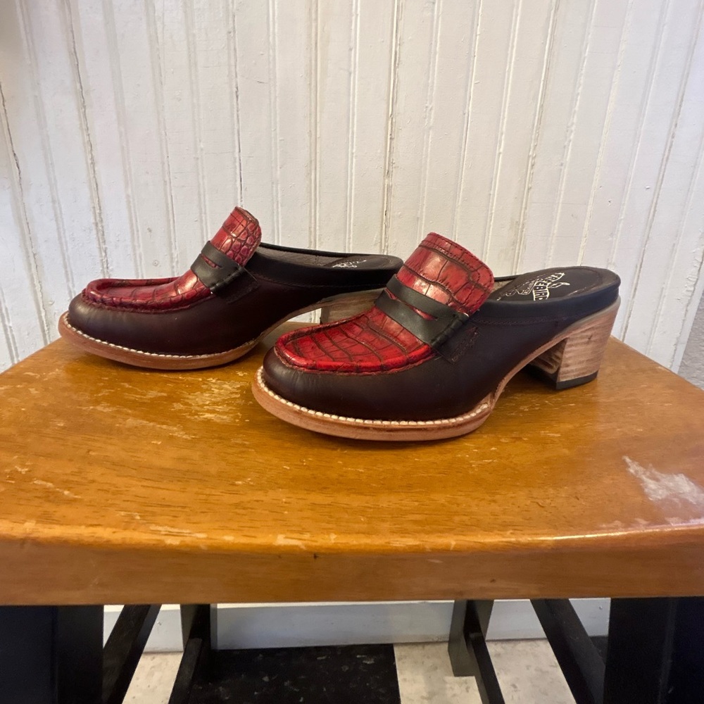 Freebird Collins Alligator Leather Slip on Penny Loafers